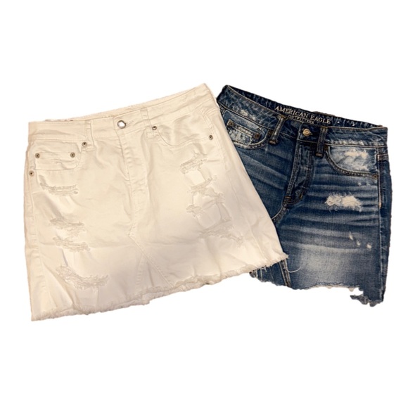 FINAL SALE PRICE -- Bundle of 2 American Eagle Denim Skirts - Picture 1 of 8